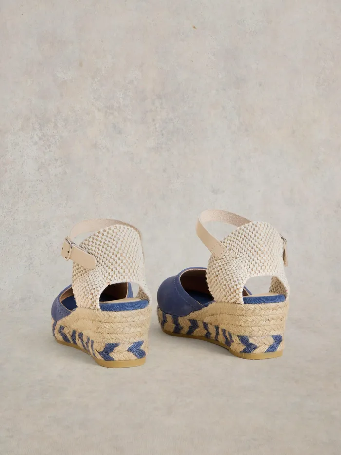 Women White Stuff Footwear Suede Closed Espadrille Wedge