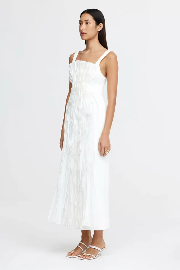 Women WIGBETH MIDI DRESS Ivory Acler Midi Dresses
