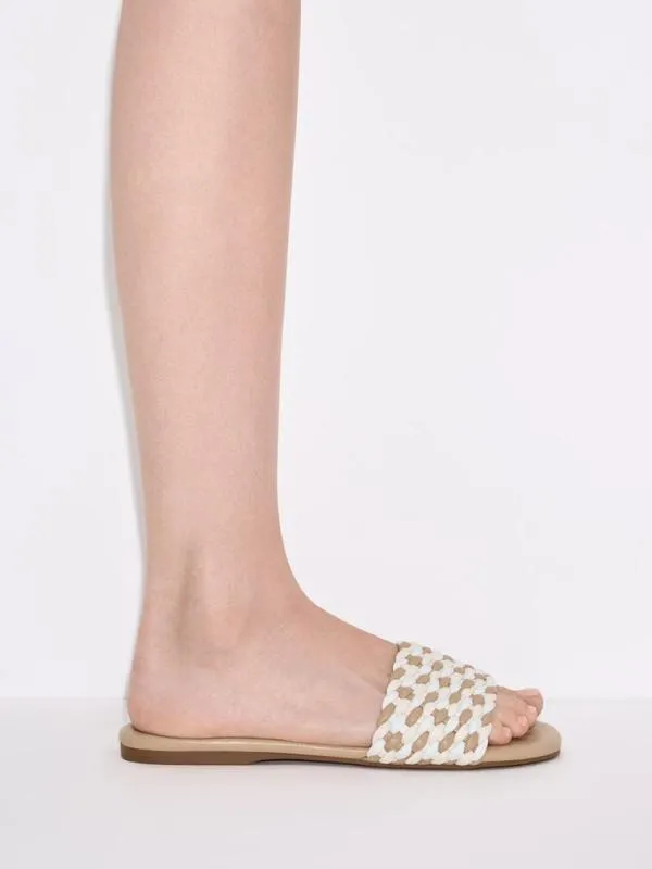 Women Woven OpenToe Slides 8211 Multi CHARLES and KEITH Sandals