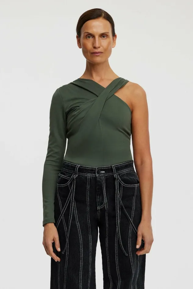 Women WYSON TOP Deep Olive Acler Tops
