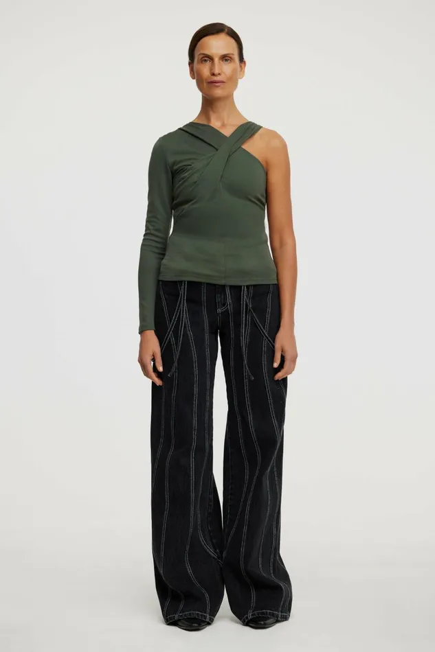 Women WYSON TOP Deep Olive Acler Tops