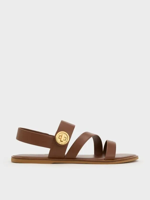 Women Yara Turn Lock Strappy Sandals 8211 Dark Brown CHARLES and KEITH Sandals Women Yara Turn Lock Strappy Sandals 8211 Dark Brown CHARLES and KEITH Sandals