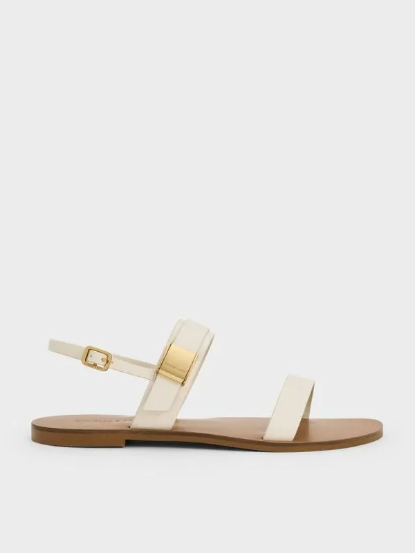 Women Yvette DoubleStrap Sandals 8211 Chalk CHARLES and KEITH Sandals