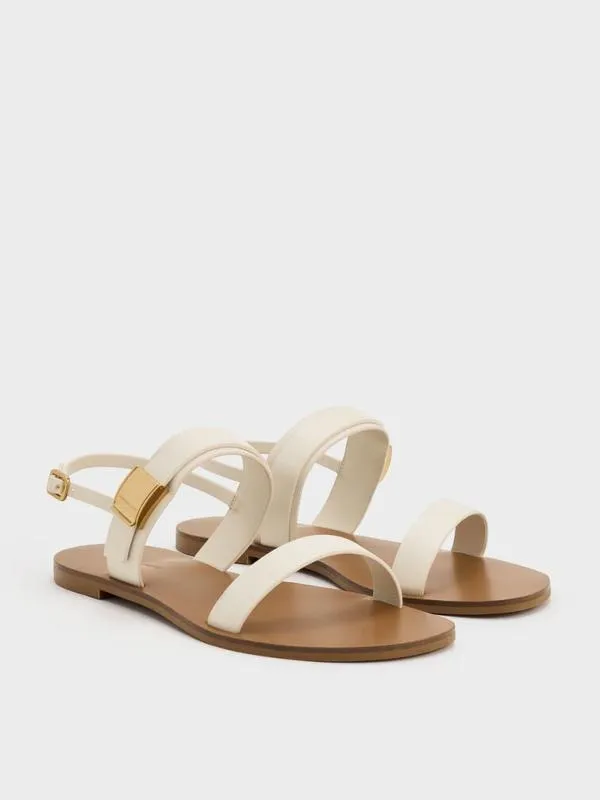 Women Yvette DoubleStrap Sandals 8211 Chalk CHARLES and KEITH Sandals