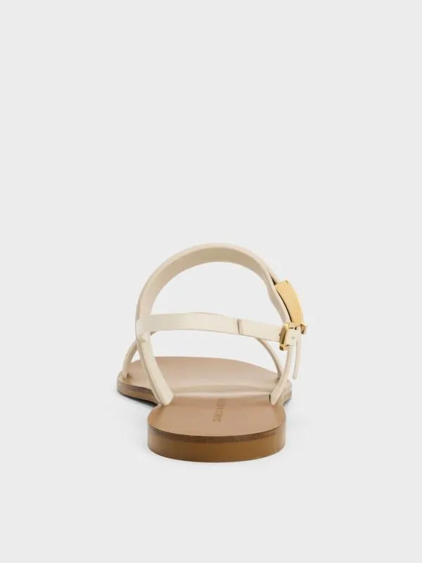 Women Yvette DoubleStrap Sandals 8211 Chalk CHARLES and KEITH Sandals