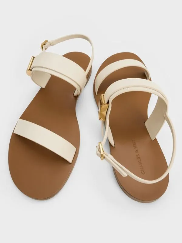 Women Yvette DoubleStrap Sandals 8211 Chalk CHARLES and KEITH Sandals