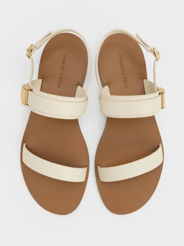Women Yvette DoubleStrap Sandals 8211 Chalk CHARLES and KEITH Sandals