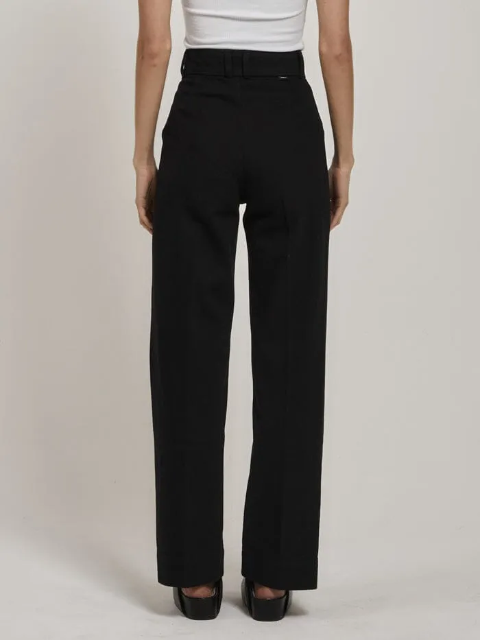 Womens Belle Full Length Chino Black Thrills Pants