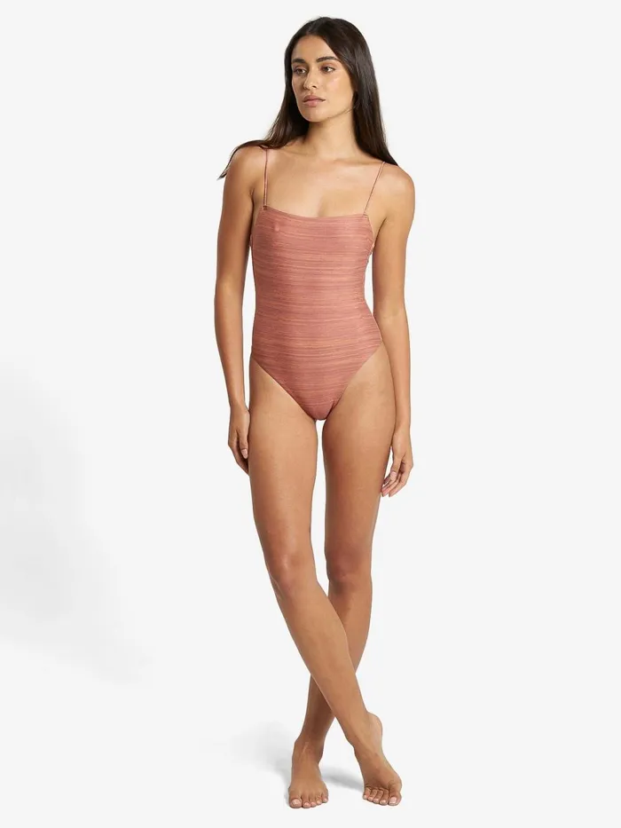 Womens Elixer Linear One Piece Sundown Thrills Swim