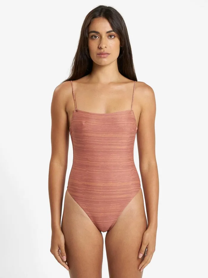 Womens Elixer Linear One Piece Sundown Thrills Swim
