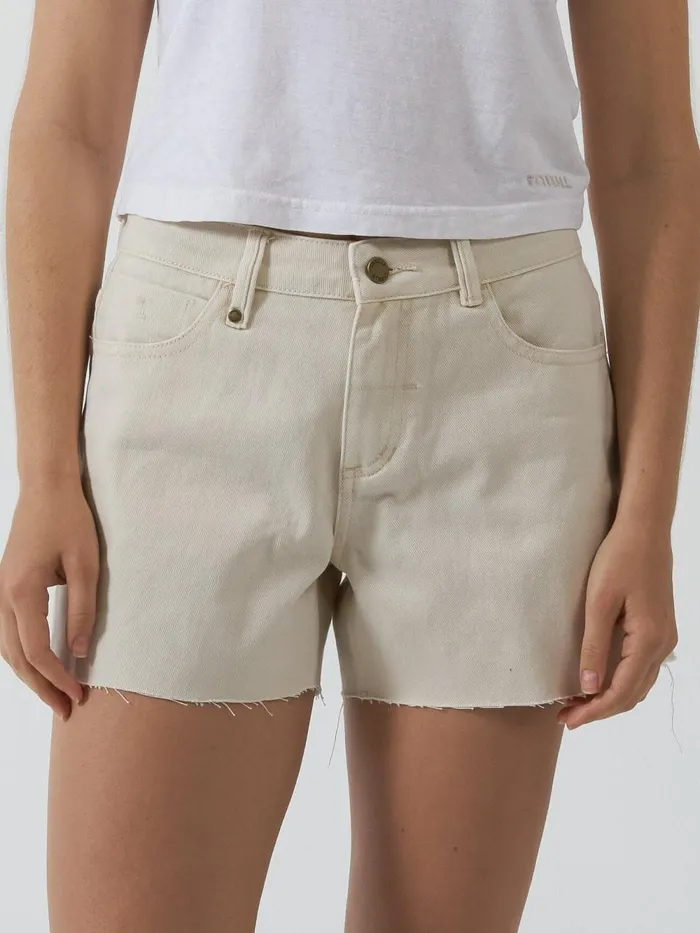 Womens Erica Mid Rise Short Heritage White Thrills Denim Shorts