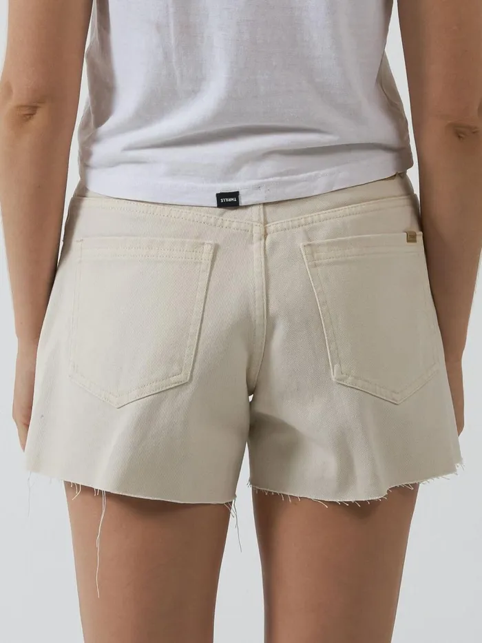Womens Erica Mid Rise Short Heritage White Thrills Denim Shorts