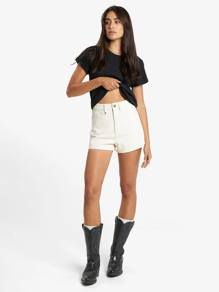 Womens Erica Short Heritage White Thrills Denim Shorts