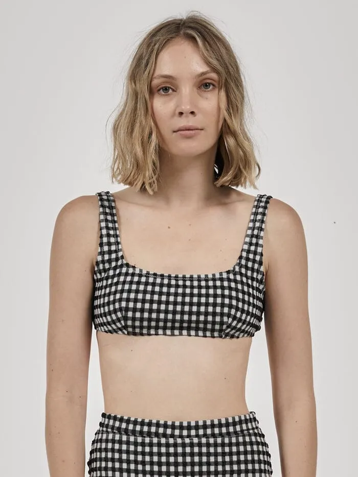 Womens Gigi Square Bikini Top Black Thrills Swim
