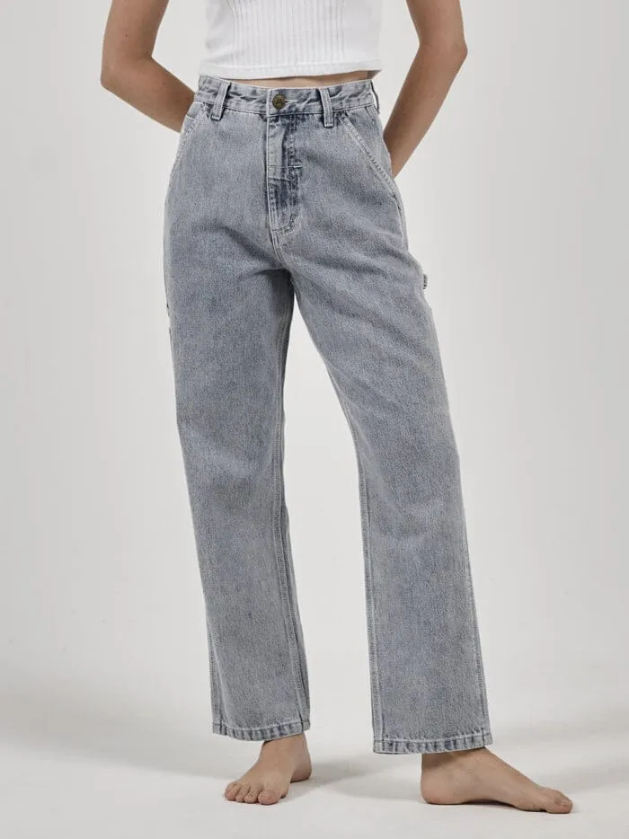 Womens Hard Yakka X Carpenter Pant Faded Rinse Indigo Thrills Pants