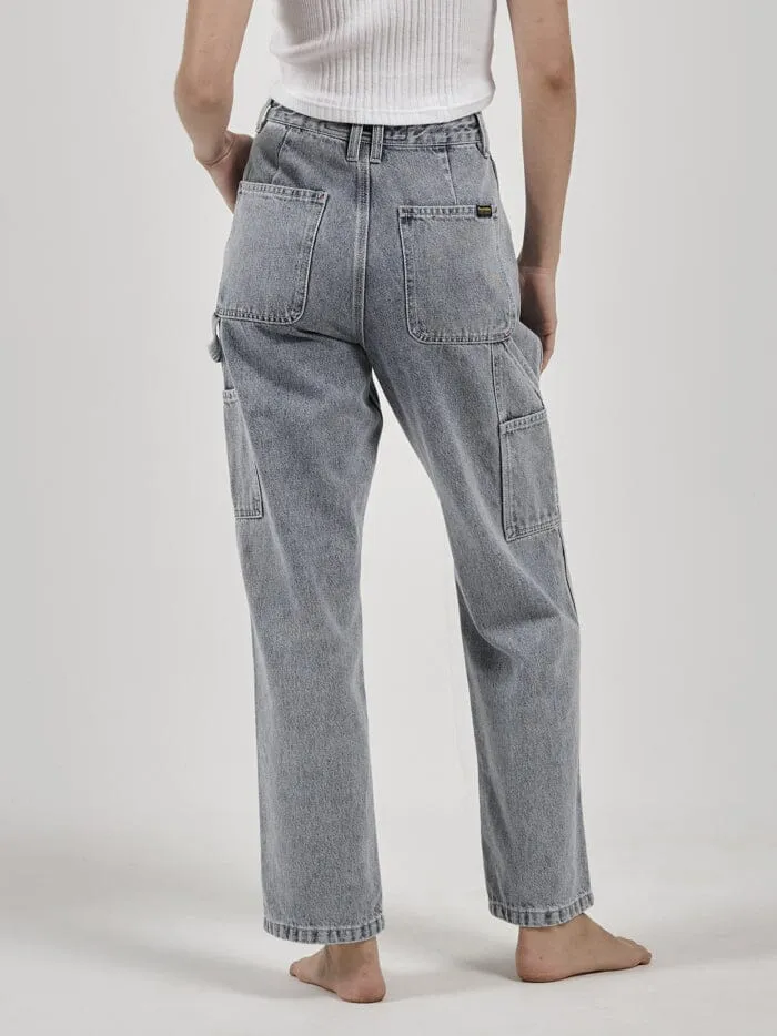 Womens Hard Yakka X Carpenter Pant Faded Rinse Indigo Thrills Pants