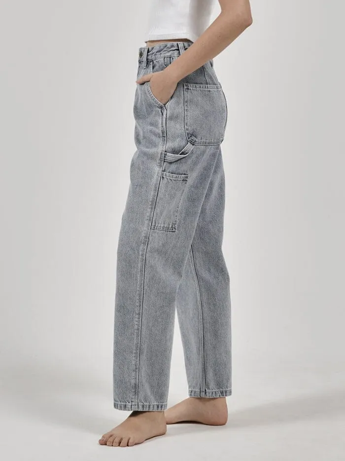 Womens Hard Yakka X Carpenter Pant Faded Rinse Indigo Thrills Pants
