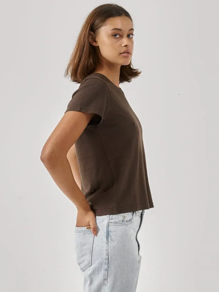 Womens Hemp Everyday Tee Postal Brown Thrills Tops and Tees