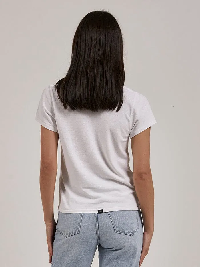 Womens Hemp Everyday Tee White Thrills Tops and Tees