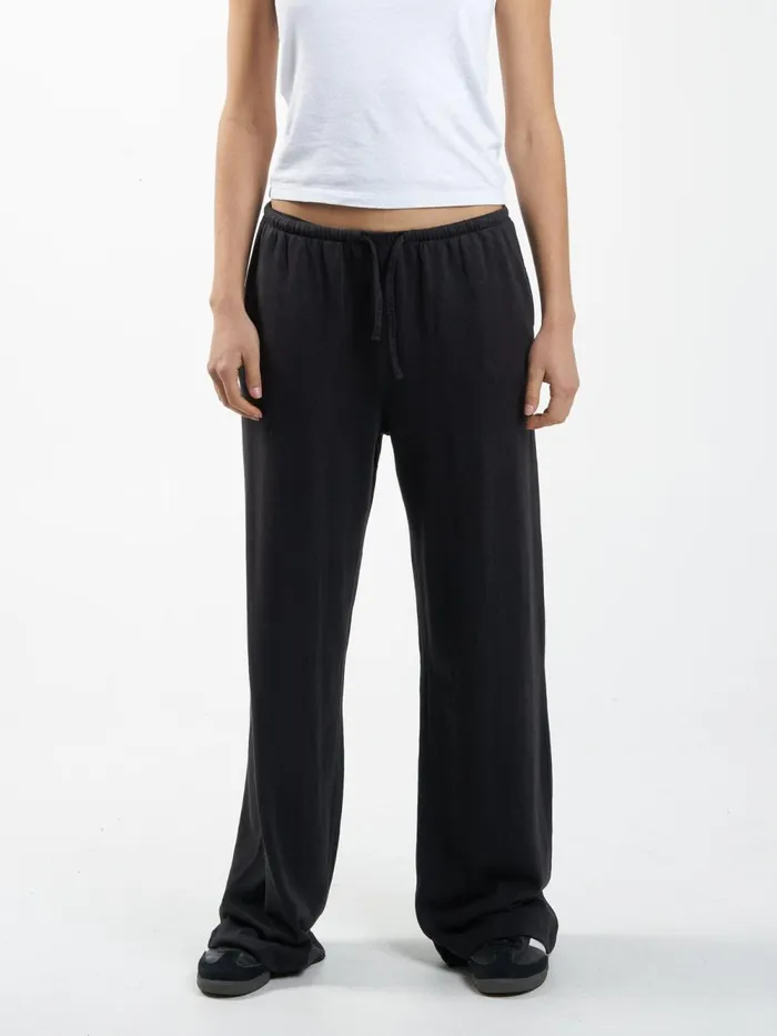 Womens Hemp Relax Pant Black Thrills Pants