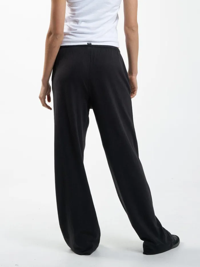 Womens Hemp Relax Pant Black Thrills Pants