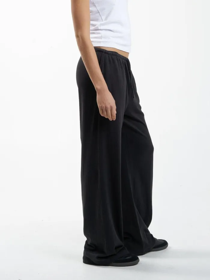Womens Hemp Relax Pant Black Thrills Pants