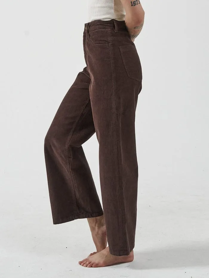 Womens Holly Cord Pant Postal Brown Thrills Pants