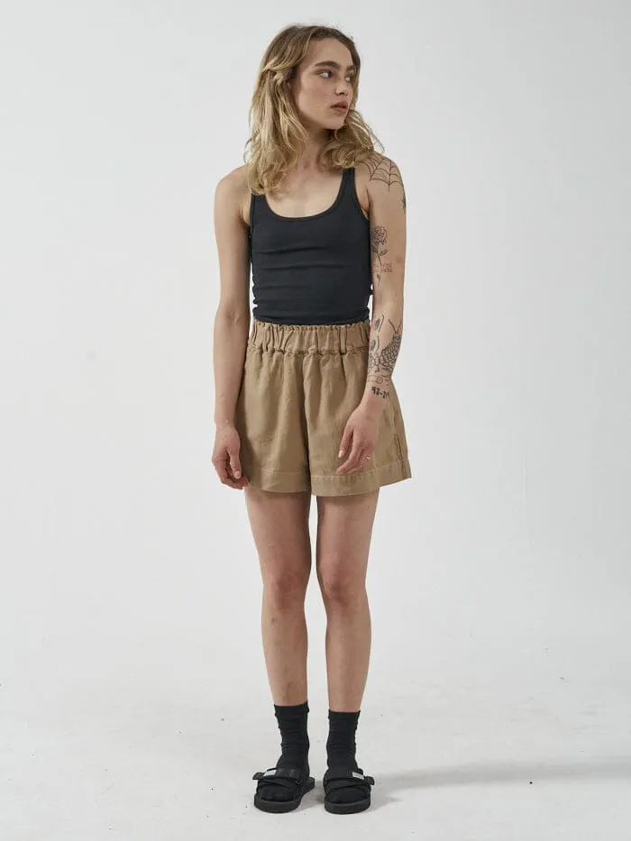 Womens Intuition Short Faded Khaki Thrills Denim Shorts