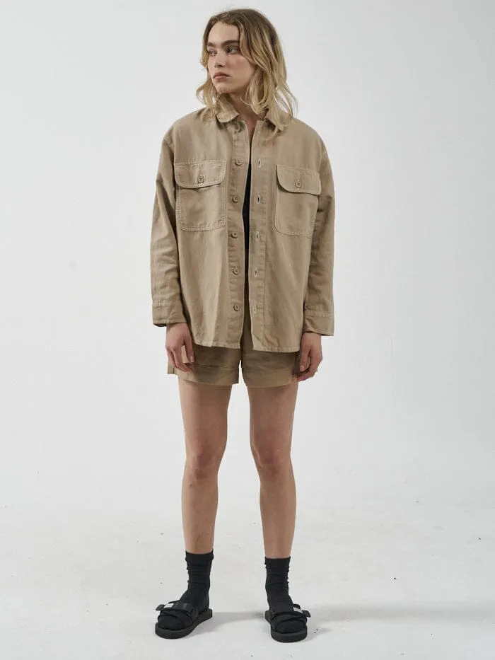 Womens Intuition Short Faded Khaki Thrills Denim Shorts