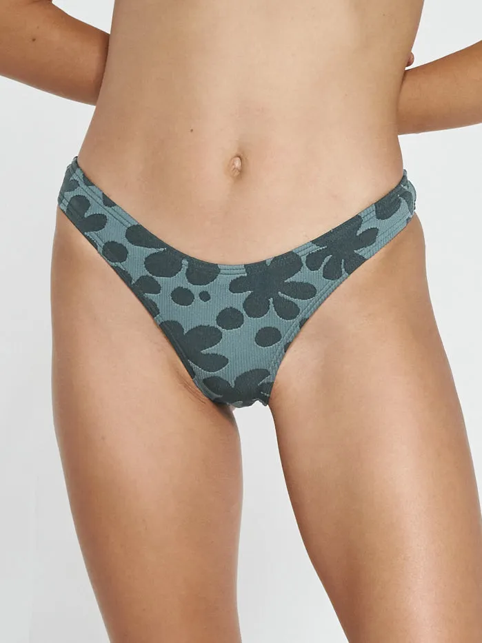 Womens Layla Bikini Bottom Vintage Teal Thrills Swim