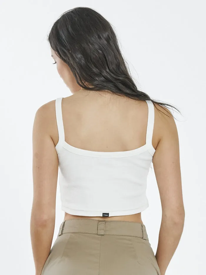 Womens Lords Rib Crop Singlet Tofu Thrills Tops and Tees