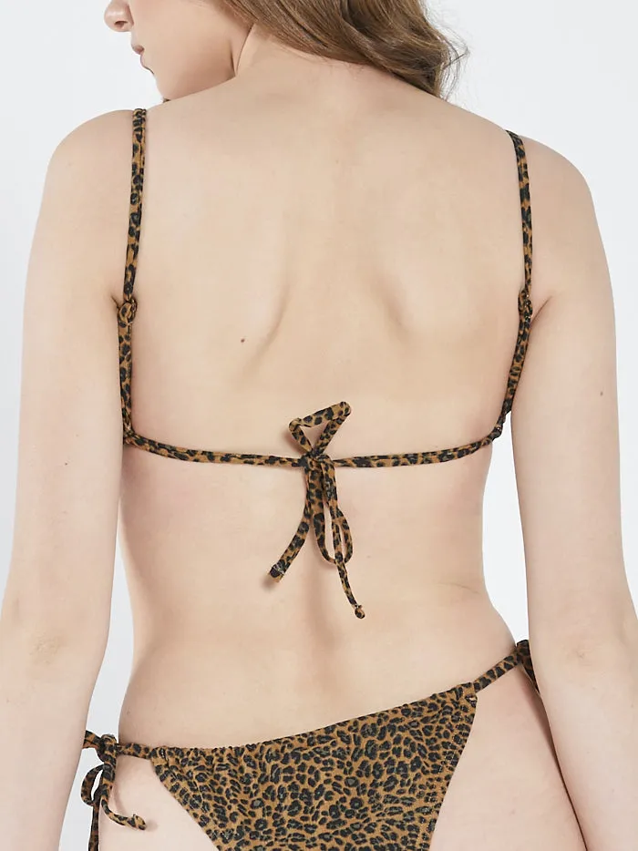Womens Mild Animal Triangle Bikini Top Bronze Thrills Swim