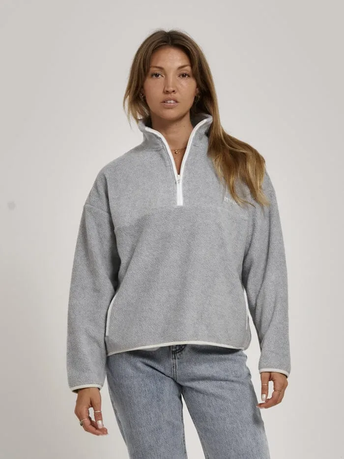 Womens Minimal Polar Fleece Grey Marle Thrills Sweaters and Fleece