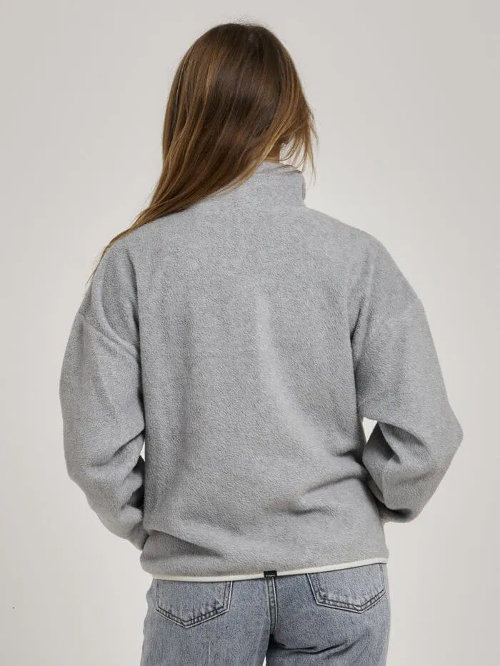Womens Minimal Polar Fleece Grey Marle Thrills Sweaters and Fleece