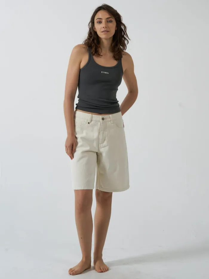 Womens Minimal Scoop Tank Merch Black Thrills Tops and Tees