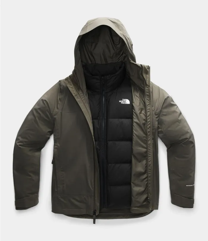 Womens Mountain Light FUTURELIGHT Triclimate Jacket New Taupe Greentnf Black The North Face Insulated and Down Jackets