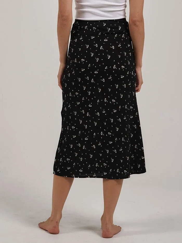 Womens Nightshade Bias Skirt Black Thrills Skirts