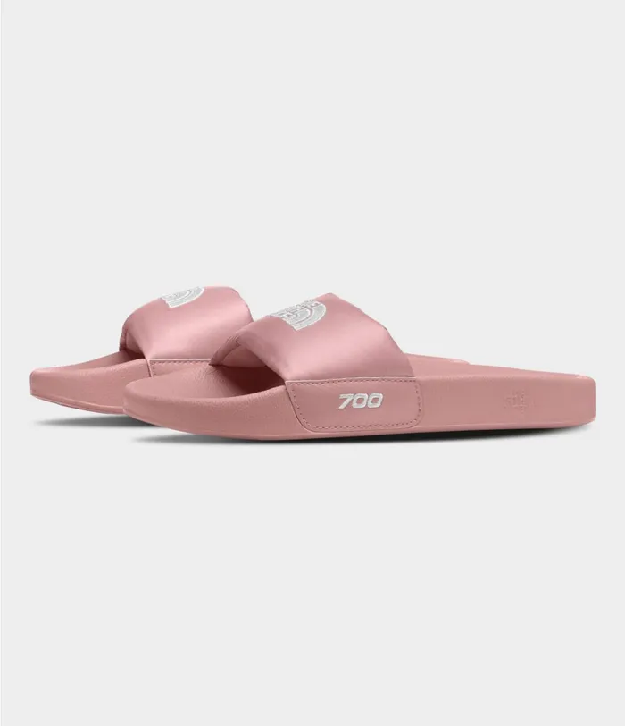Womens Nuptse Slide Pink Claytnf White The North Face Sandals
