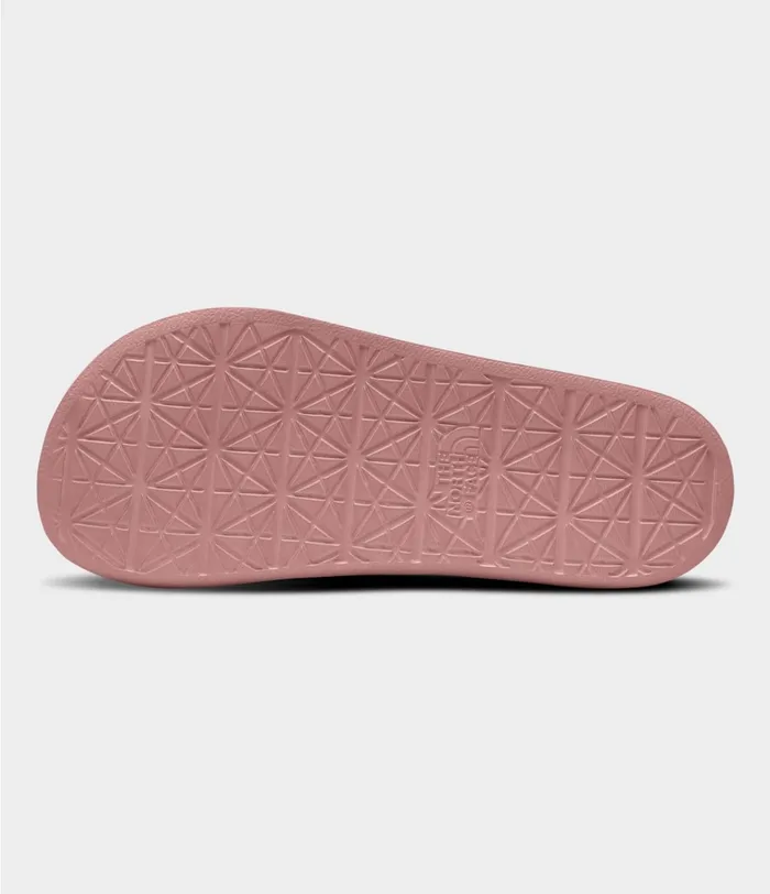 Womens Nuptse Slide Pink Claytnf White The North Face Sandals