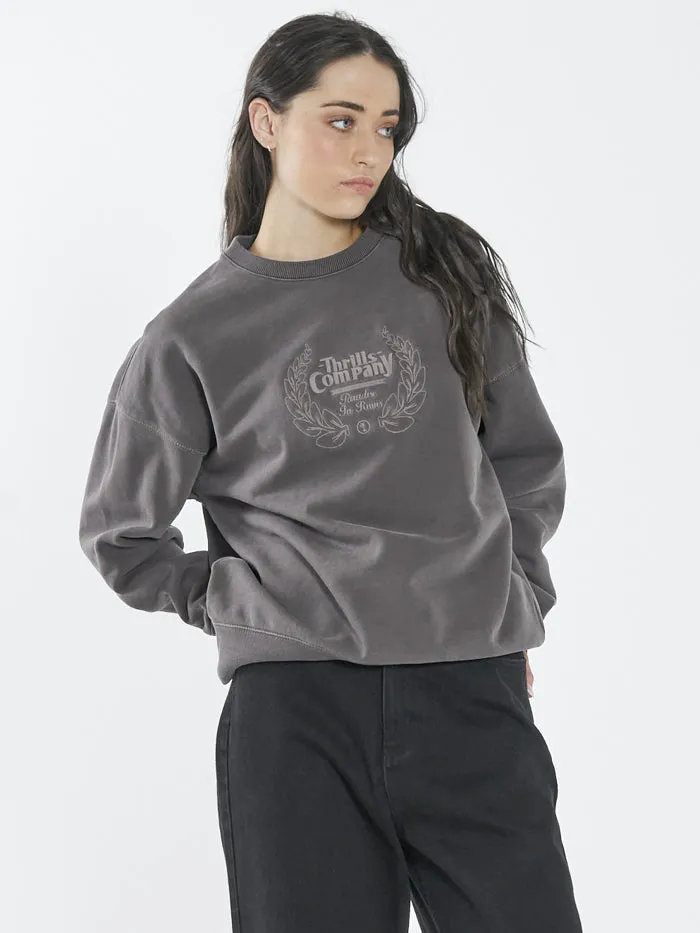 Womens Paradise Crest Slouch Crew Plum Thrills Sweaters and Fleece