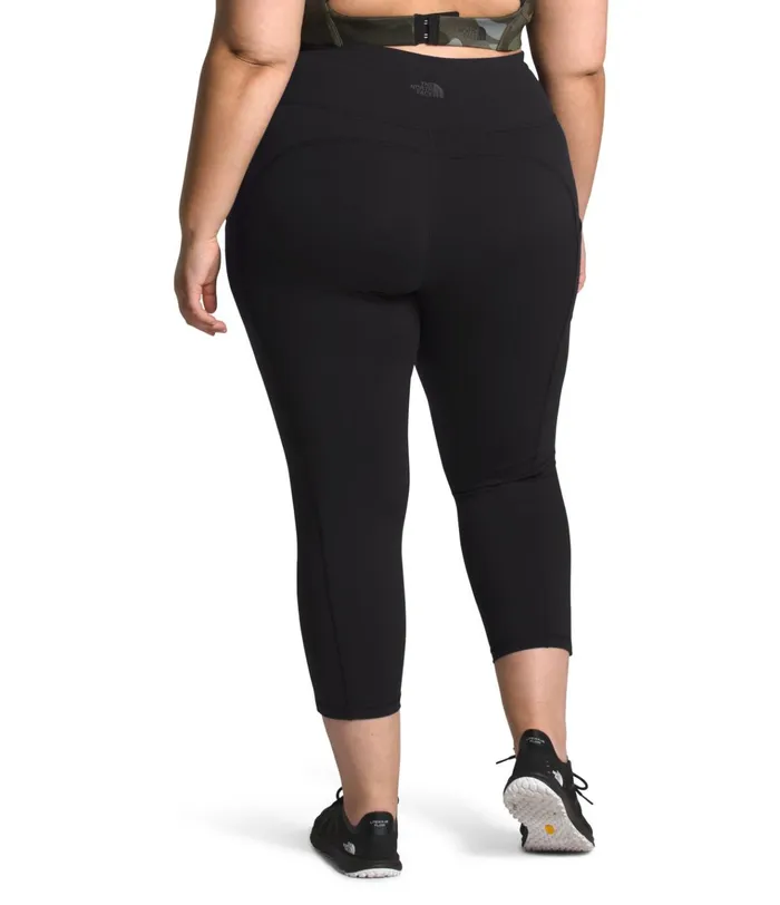 Womens Plus Motivation HighRise Pocket Crop Tnf Black The North Face Leggings