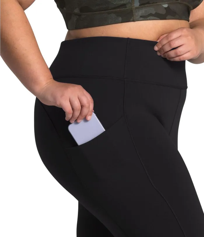 Womens Plus Motivation HighRise Pocket Crop Tnf Black The North Face Leggings