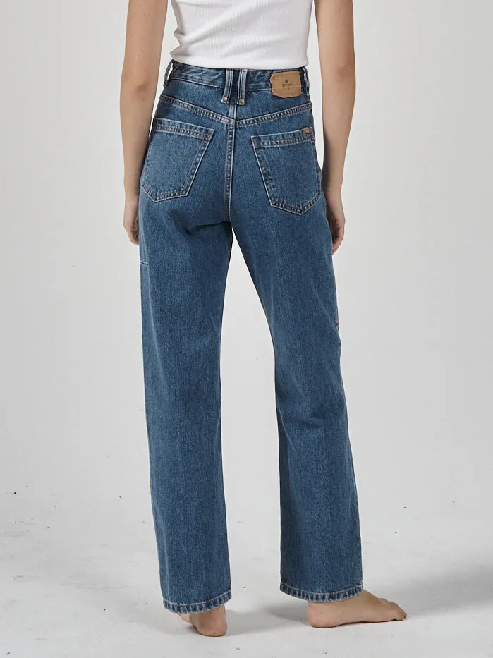 Womens Pulp Jean Highway Blue Thrills High Waisted Jeans
