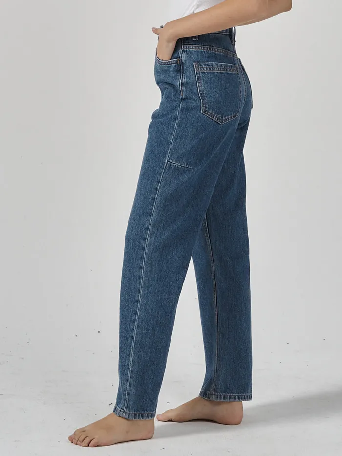 Womens Pulp Jean Highway Blue Thrills High Waisted Jeans