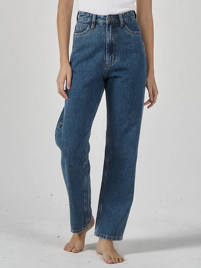 Womens Pulp Jean Highway Blue Thrills High Waisted Jeans