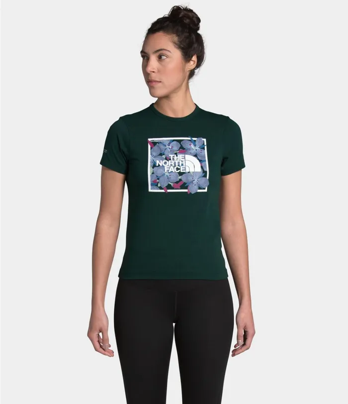 Womens SHORT SLEEVE HIMALAYAN BOTTLE SOURCE TEE Scarab Green The North Face TShirts Womens SHORT SLEEVE HIMALAYAN BOTTLE SOURCE TEE Scarab Green The North Face TShirts