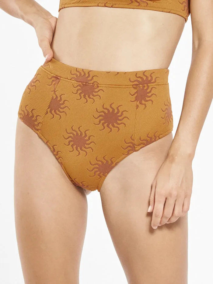 Womens Solstice High Waist Bikini Bottom Clay Thrills Swim