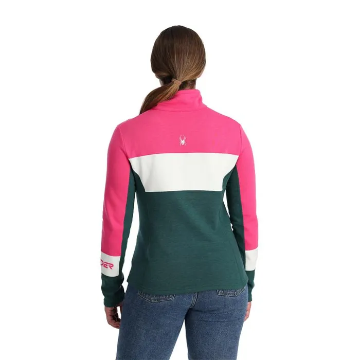 Womens Speed Half Zip Cypress Green Spyder Fleece