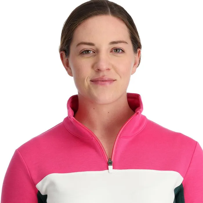 Womens Speed Half Zip Cypress Green Spyder Fleece