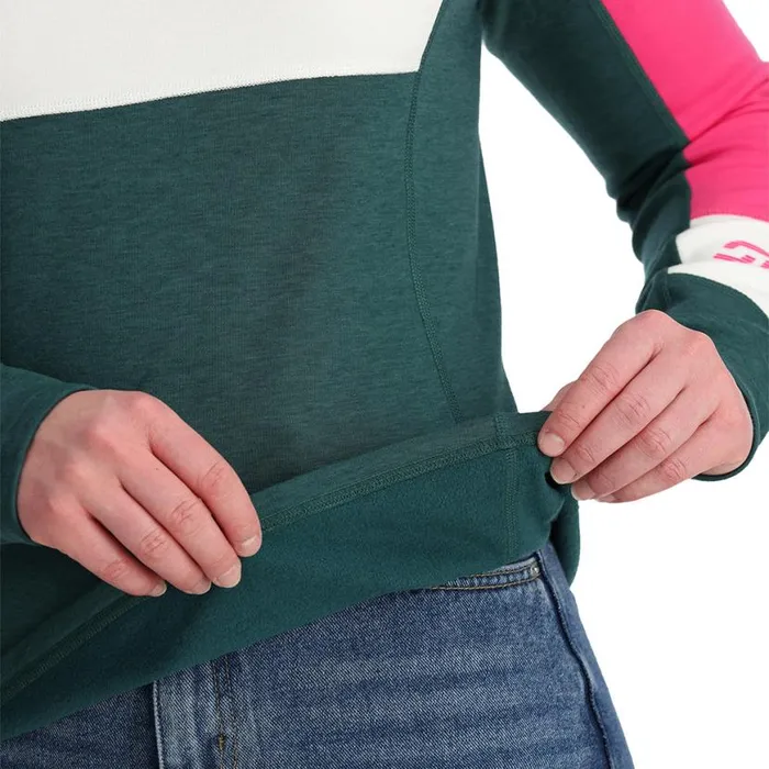 Womens Speed Half Zip Cypress Green Spyder Fleece